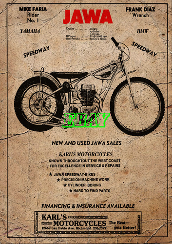 Speedway jawa motorcycle retro - jawa,