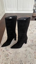 Mango Black Suede Boots