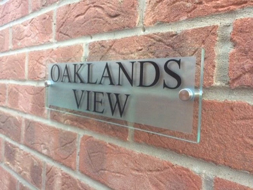Door sign house - house, glass