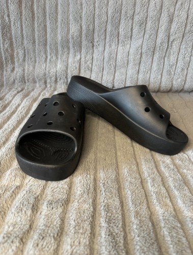 Crocs black classic platform - black,