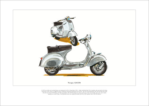 Fine art print depicting vespa - art,