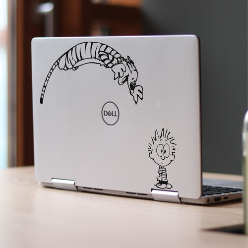 Calvin hobbes decal - &,