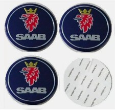 4x Sticker Saab Wheel Centre
