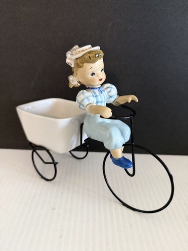 Vintage planter child metal - child, on