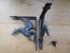 Rustic iron shelf brackets shelving vintage old style wall mounting PAIR 8"