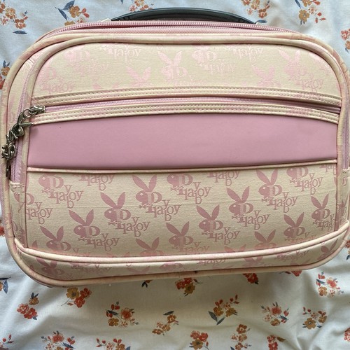 Pink playboy suitcase - pink,