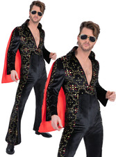 Elvis Black Rhinestone Costume