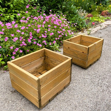 Square Wooden Planters Plant