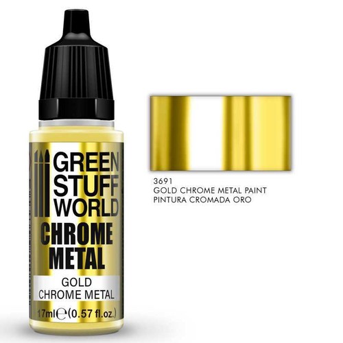 Chrome paint gold 17ml - paint,