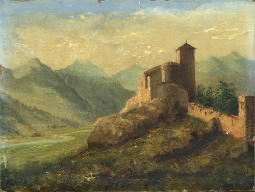 European castle mountain - castle, in