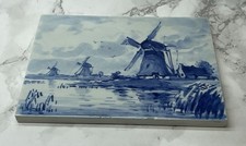 Royal Delft Windmill Tile De Porceleyne Fles 12 X 9 Cm