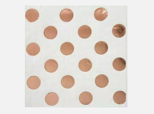 Dots rose gold serviettes - dots,