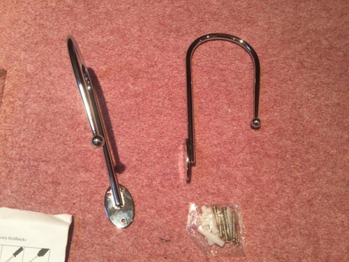 Large chrome curtain holdback - curtain,
