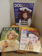 Vtg 1990's Doll Magazines - Dolls, Dollreader, Doll World - LOT OF 3