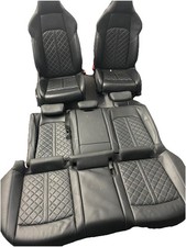 AUDI A4 S4 B9 SUPER SPORT BUCKET BLACK LEATHER INTERIOR SEAT SET LUMBER MASSAGE