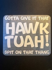 "gotta give it that HAWK TUAH! spit on that thang" vinyl sticker car decal funny