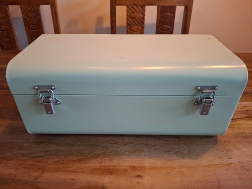 Metal storage trunk pastel - metal, trunk,