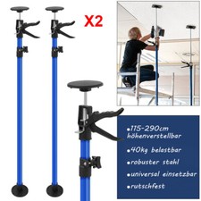 2 X Drywall Plasterboard Builder Adjustable Easy Props Ceiling Support 115-290cm