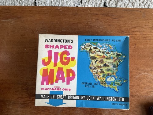 Vintage waddington jig map - vintage, jig-map