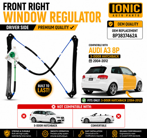 Front right window regulator - front,