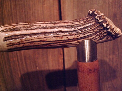 Walking stick stag antler - stick,