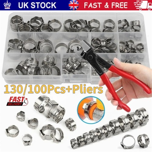 130x assorted hose clamp - assorted,