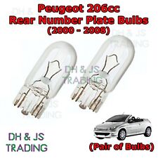 For Peugeot 206cc Rear Number Plate Bulbs Reg Plate Bulb Light Lights (00-08)