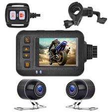 2in Dash Cam Motorcycle DVR Recorder Camera Front Rear View Mirror Dashcam 1080P