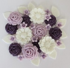 38Pcs PURPLE & LILAC BOUQUET