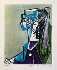 Pablo Picasso PORTRAIT OF SYLVETTE DAVID Estate Signed & Numbered Giclee 14"x11"