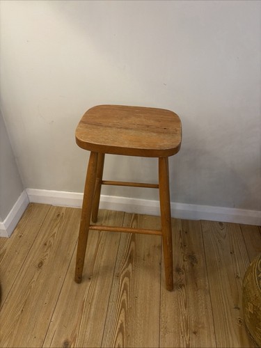 Vintage wooden bar stool - wooden,