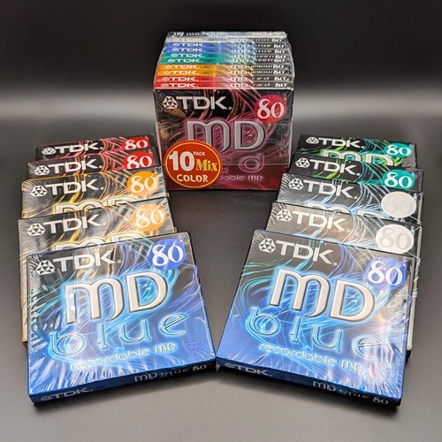 Tdk colour minidiscs new blank - new,