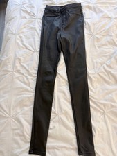 V by Very, Black, Wax, Skinny Jeans, UK Size 10, Tall