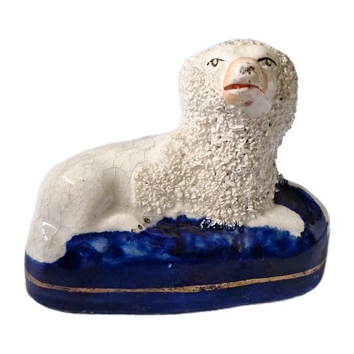 Staffordshire figure poodle - staffordshire,
