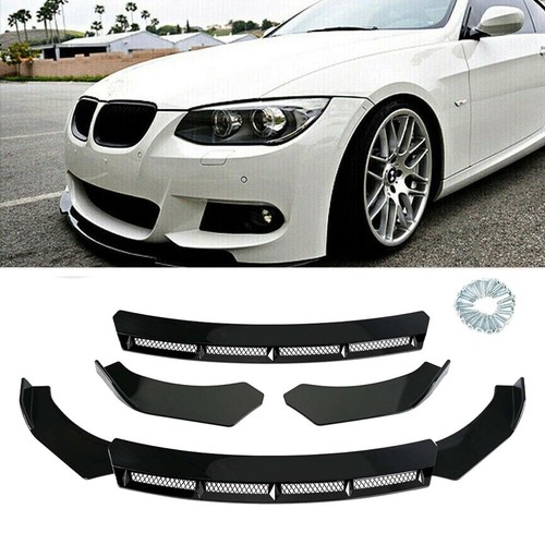 Gloss black front bumper - black,