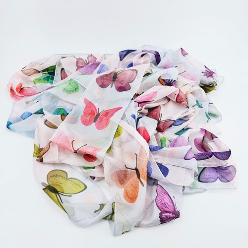 Butterfly patten long chiffon - butterfly,
