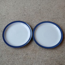 2 Denby Imperial Blue side plates 8.5  inches a/f