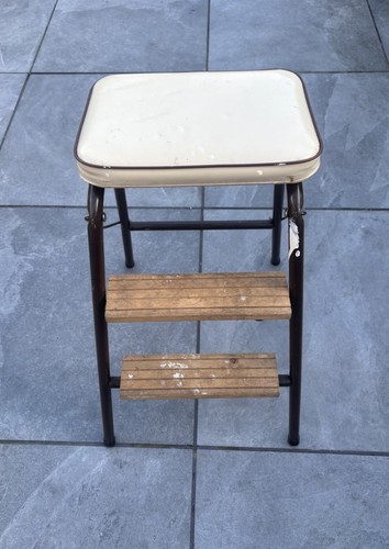 Vintage folding step stool - step,