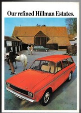 Hillman Hunter Estate 1972-1973 UK Market Foldout Sales Brochure GL & De Luxe