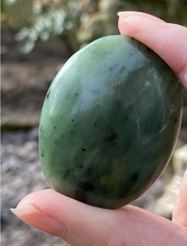 Jade Nephrite Palmstone AAA+ Good Fortune / Joy  / Prosperity