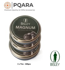 Bisley Magnum Pellets .22 cal 3 x Tins 600pcs - Heavy Hunting Pellet 21.14gr