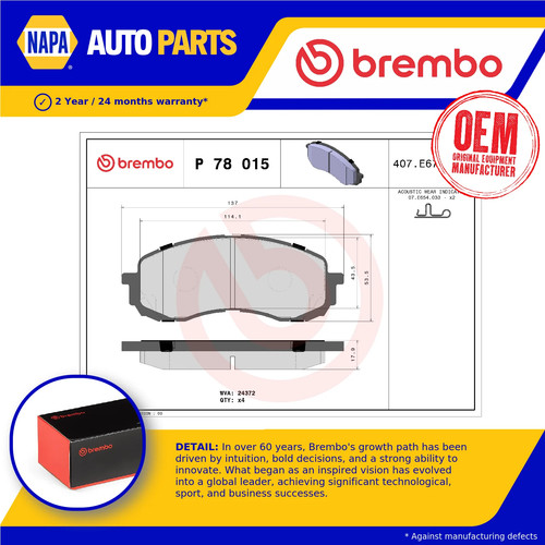 Brake pads set fits subaru - set,