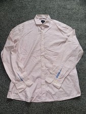 Mens Hackett Shirt, Size XL, Red, White. Long Sleeve, Diamond Print, Slim, (G1)