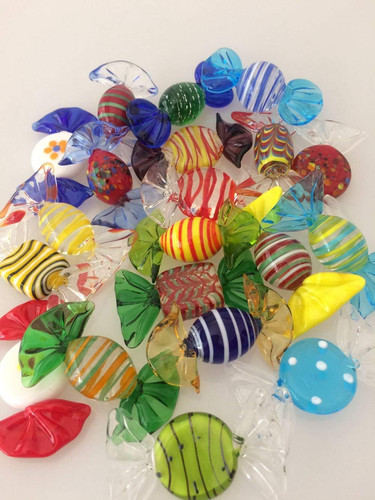 20pcs glass candy vintage - candy,