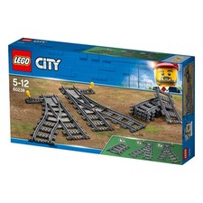 LEGO City Switch Train Tracks with Curved Track Railroad Railway Set 60238 5+