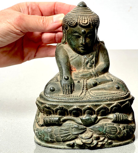 Antique bronze buddha - antique,