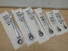 FACOM 6PCE 8MM TO 19MM GEARED ANGLED COMBINATION RATCHET SPANNER SET + ROLL