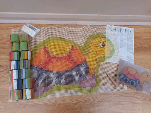 Turtle rug latch hook kit - turtle,