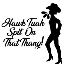 HAWK TUAH car Decal Funny spit