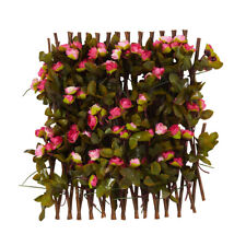 Expanding Garden Trellis Panels Garden Fence Screening with Artificial Flowers